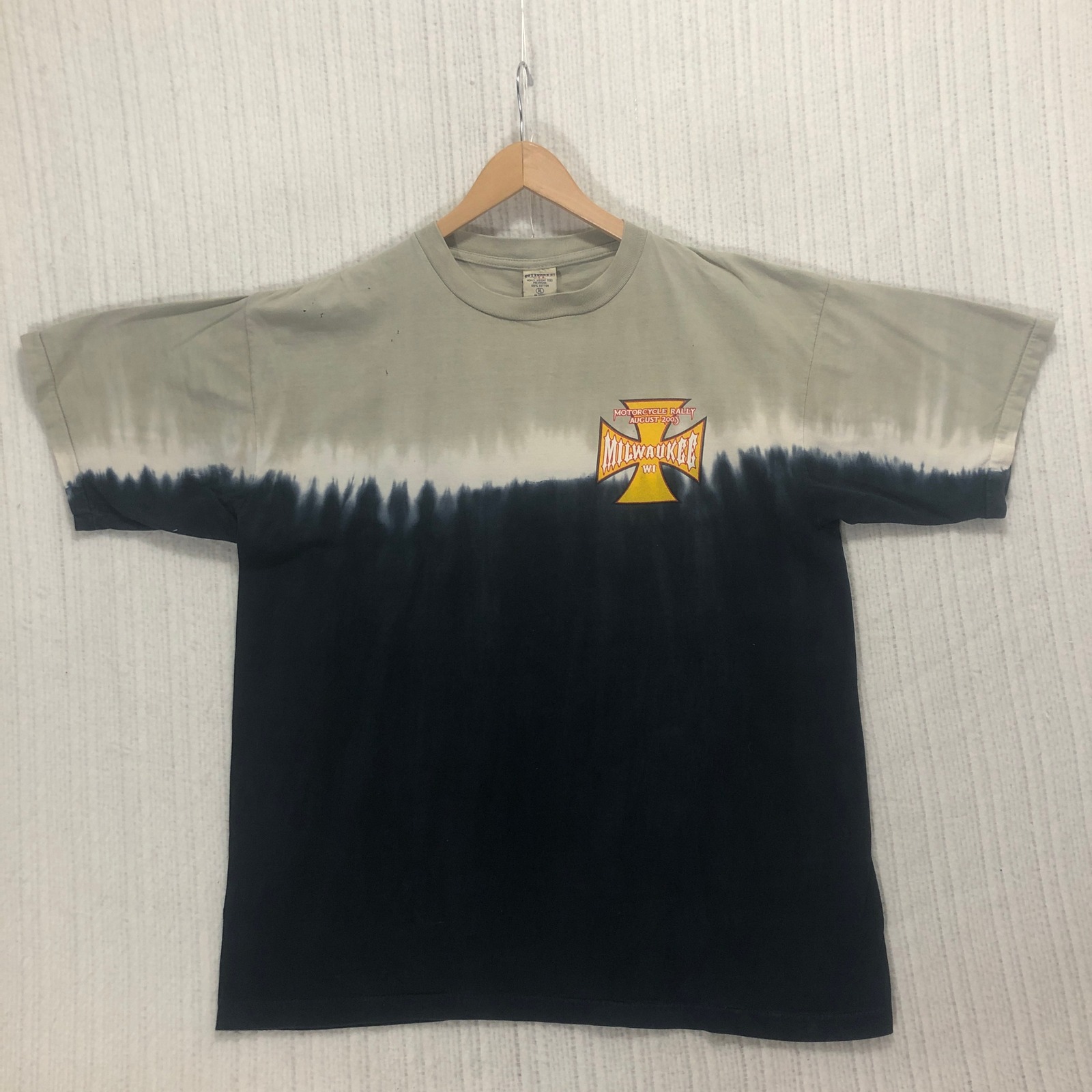 Motorcycle Rally Milwaukee 2003 Graphic T-Shirt Tie Dye Cottonique Men's Size Xl — image 2 of 8